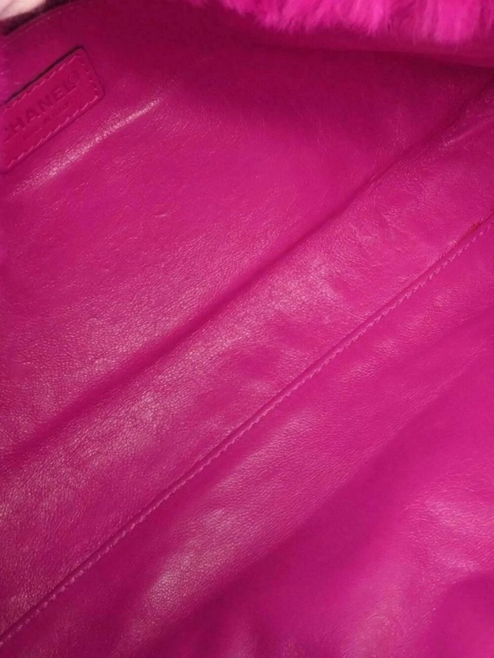 Chanel Pink Rabbit Fur Tote Handbag - Picture 12 of 16